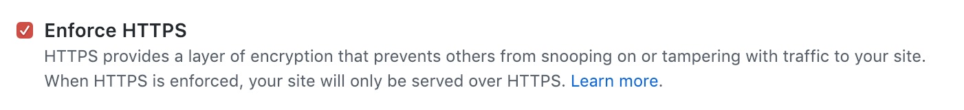 Enforce HTTPS